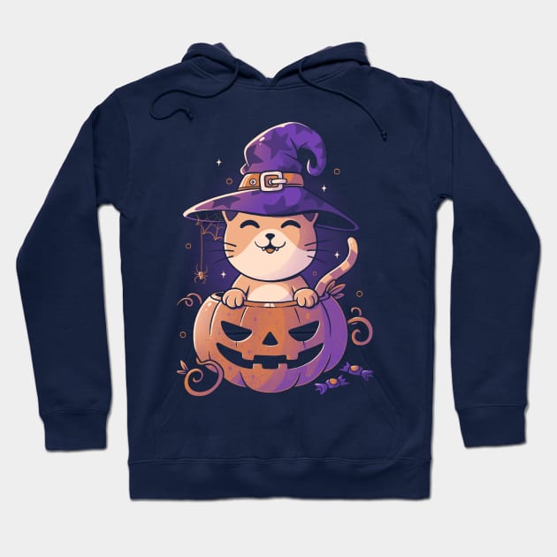 Spooky Kitty Funny Cute Magic Halloween Hoodie by eduely